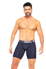 BOXER  CLASICO LARGO MICROFIBRA NAIPE AZUL OSC