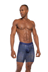BOXER CLASICO LARGO MICROFIBRA SUBLIMADO OLAS  AZUL OSC