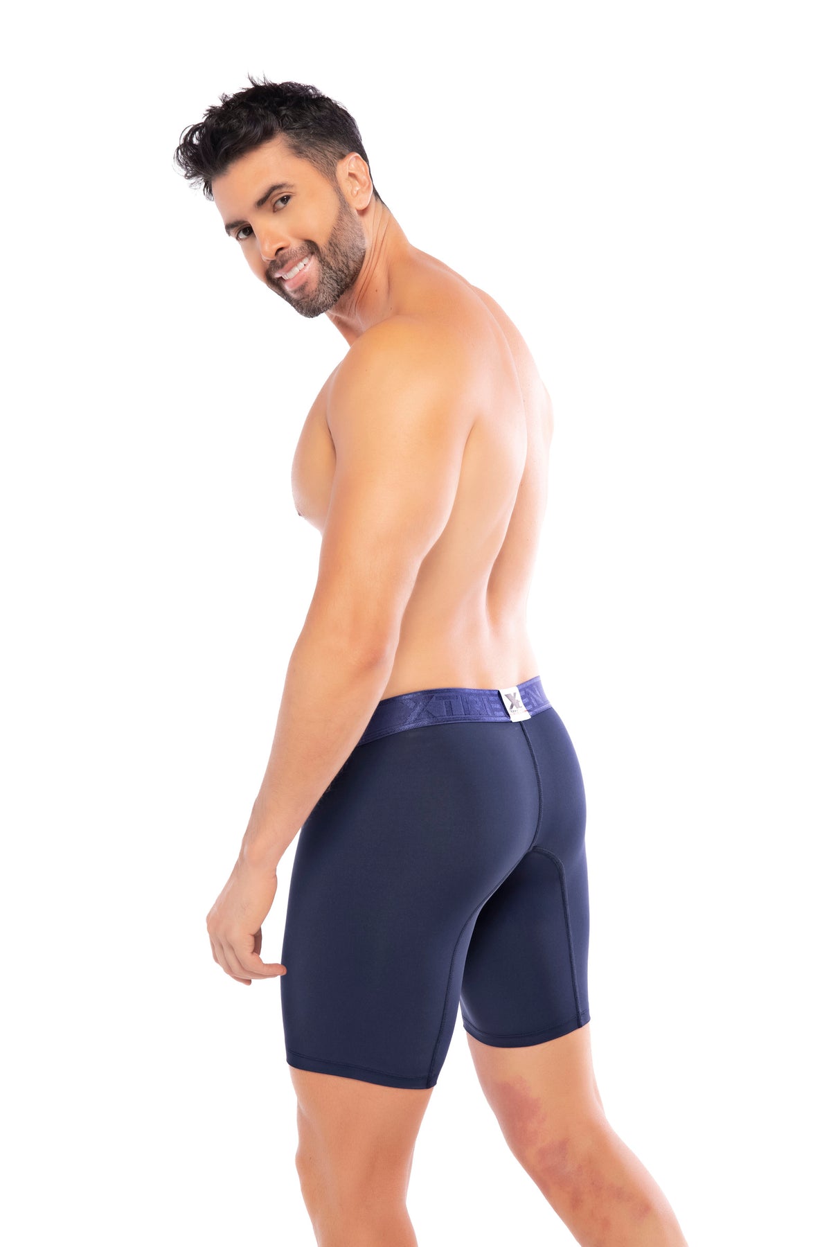 BOXER CLASICO LARGO NYLON AZUL OSC