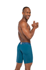 BOXER CLASICO LARGO NYLON PETROLEO