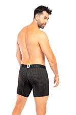 BOXER CLASICO LARGO MICROFIBRA JACQUARD RAYONEGRO