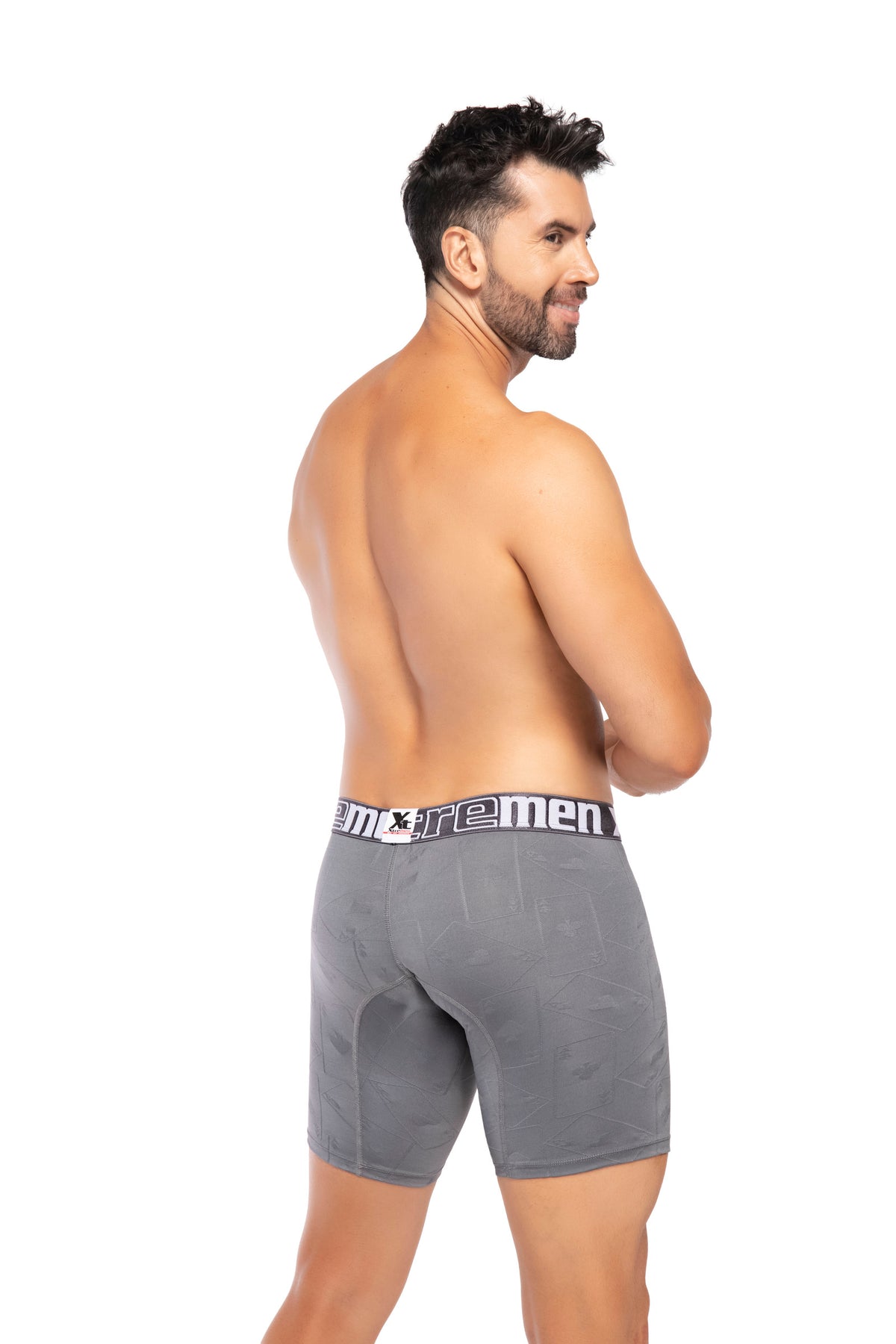 BOXERCLASICO LARGO MICROFIBRA NAIPE GRIS OSC