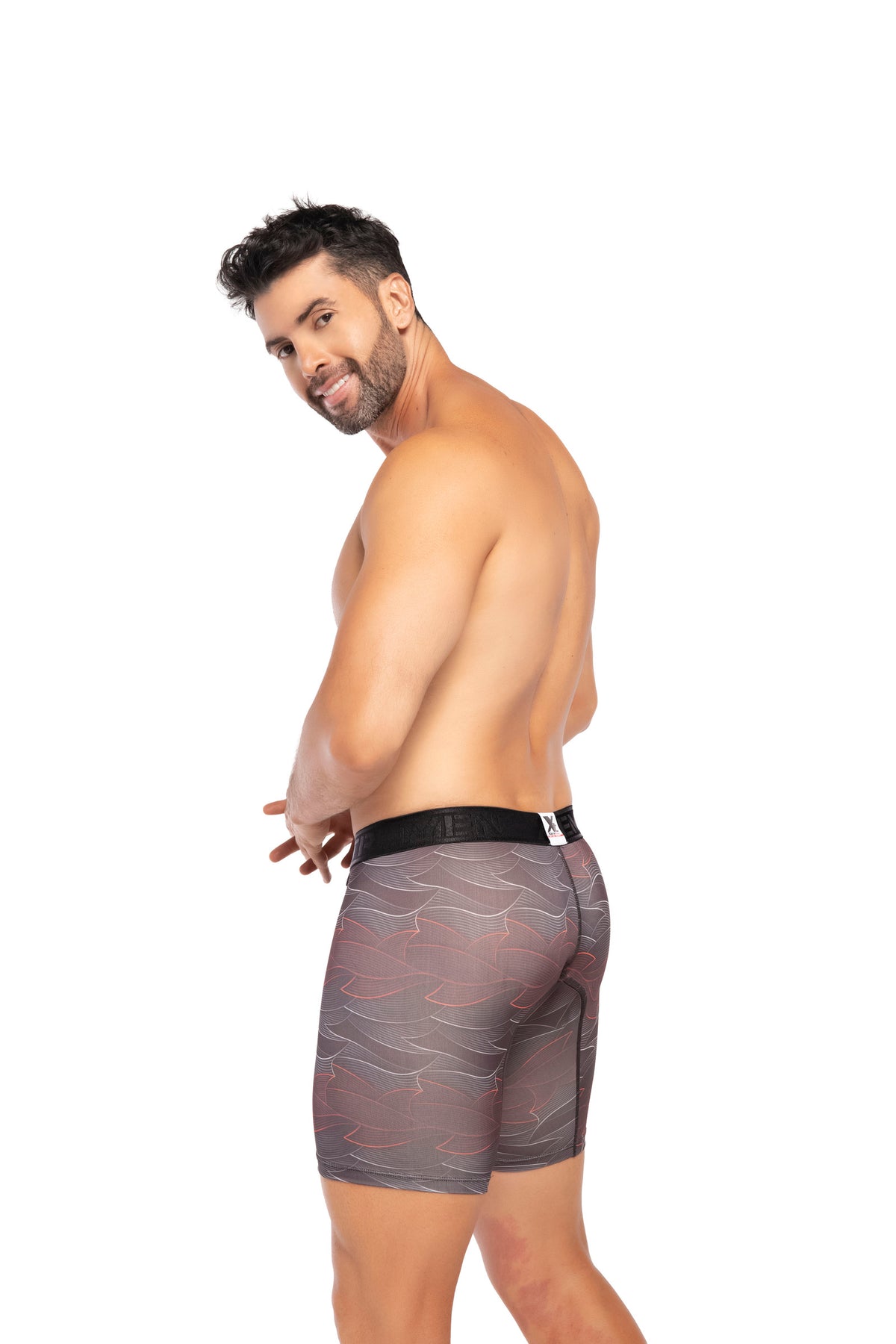 BOXER CLASICO LARGO MICROFIBRA SUBLIMADO OLASNEGRO