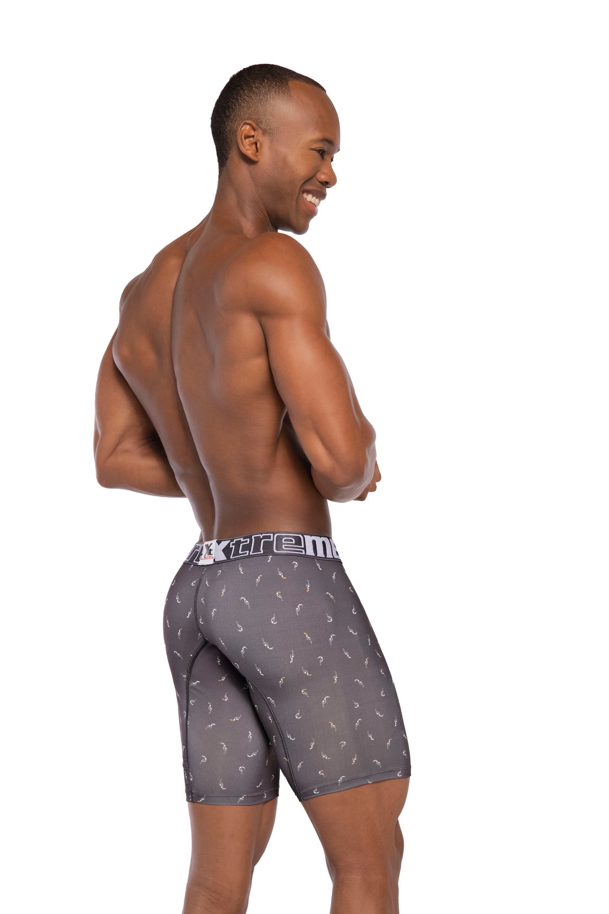 BOXER CLASICO LARGO MICROFIBRA SUBLIMADO TUCAN GRIS OSC