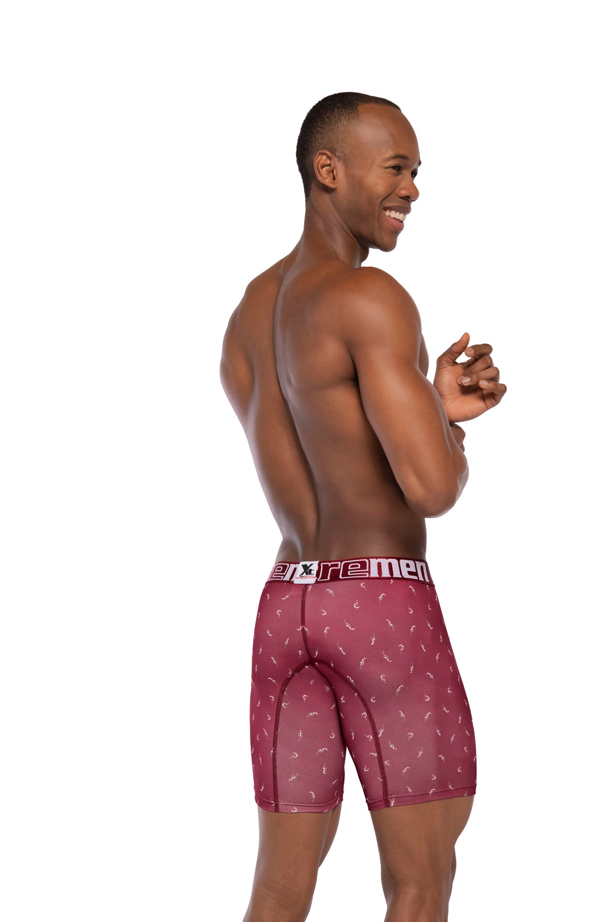 BOXER CLASICO LARGO MICROFIBRA SUBLIMADO TUCAN VINO
