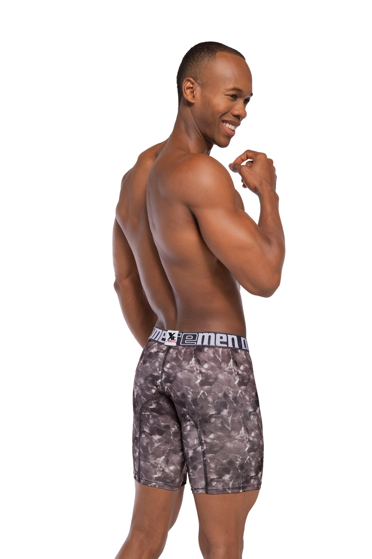 BOXER CLASICO LARGO MICROFIBRA SUBLIMADO THAI GRIS OSC