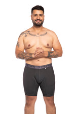 BOXER CLASICO EXTRAGRANDE MICROFIBRA NYLONGRIS OSC