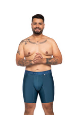 BOXER CLASICO EXTRAGRANDE MICROFIBRA NYLON PETROLEO