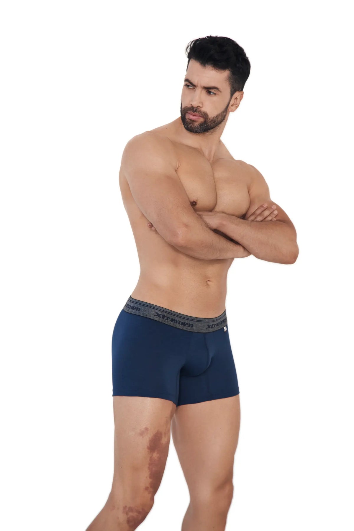 BOXER CLASICO ALGODÓN FONDO ENTERO AZUL OSCURO
