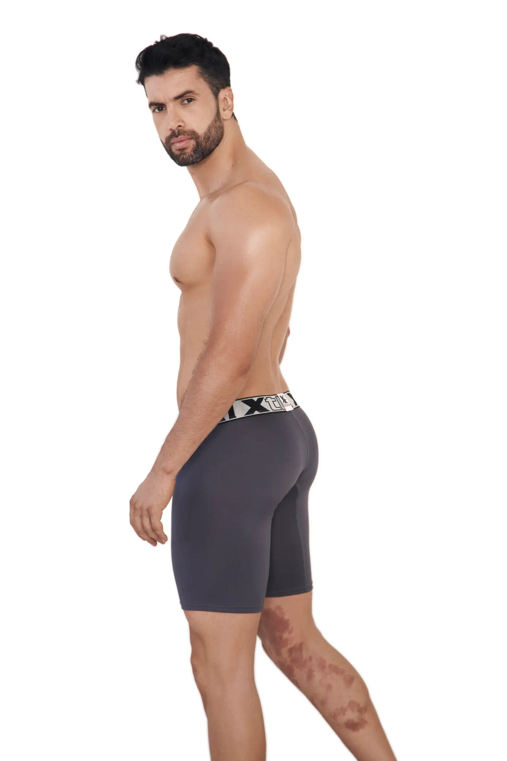 BOXER DEPORTIVO MICROFIBRA FONDO ENTERO GRIS OSCURO