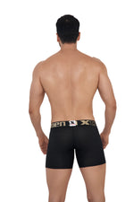 BOXER LARGO MICROFIBRA JACQUARD NEGRO