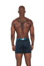 BOXER CLASICO FULL MICROFIBRA NEGRO TURQUESA