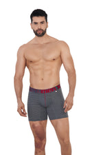 BOXER CLASICO FULL MICROFIBRA GRIS BLANCO