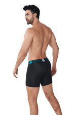 BOXER MICROFIBRA JACQUARD RAYAS NEGRO