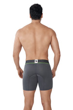 BOXER MICROFIBRA JACQUARD CUBOS GRIS OSCURO