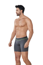 BOXER MICROFIBRA JACQUARD CUBOS GRIS OSCURO