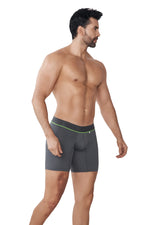 BOXER MICROFIBRA JACQUARD CUBOS GRIS OSCURO