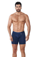 BOXER MICROFIBRA JACQUARD BLOQUES  AZUL OSCURO