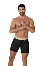 BOXER MICROFIBRA DESAGUJADO MALLA NEGRO