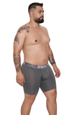 BOXER MICROFIBRA MINIPRINT EXTRAGRANDE GRIS CON BLANCO