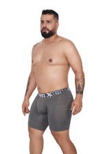 BOXER MICROFIBRA MINIPRINT EXTRAGRANDE GRIS CON BLANCO