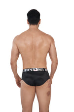 BRIEF MICROFIBRA RAYAS NEGRO