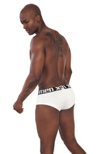 BRIEF MICROFIBRA RAYAS BLANCO