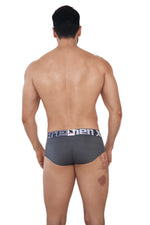 BRIEF MICROFIBRA MINIPRINT GRIS BLANCO