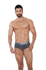 BRIEF MICROFIBRA MINIPRINT GRIS BLANCO