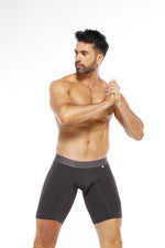 BOXER CLASICO LARGO NYLON GRIS OSC