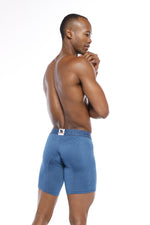 BOXER CLASICO LARGO MICROFIBRA JACQUARD GEMA PETROLEO