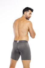 BOXER CLASICO LARGO MICROFIBRA JACQUARD GEMA GRIS OSC
