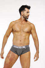 BRIEF MICROFIBRA RAYAS GRIS