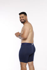 BOXER MICROFIBRA JACQUARD ESPIGA EXTRAGANDE AZUL OSCURO
