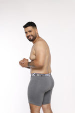 BOXER CLASICOEXTRAGRANDE MICROFIBRAJACQUARDNAIPE GRIS OSC