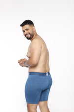 BOXER CLASICO EXTRAGRANDE MICROFIBRA JACQUARD BLOQUES PETROLEO