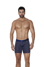 BOXER MICROFIBRA JASPE 1X1 AZUL OSCURO